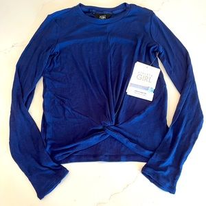 Athleta Girl Twist Front Top, Navy